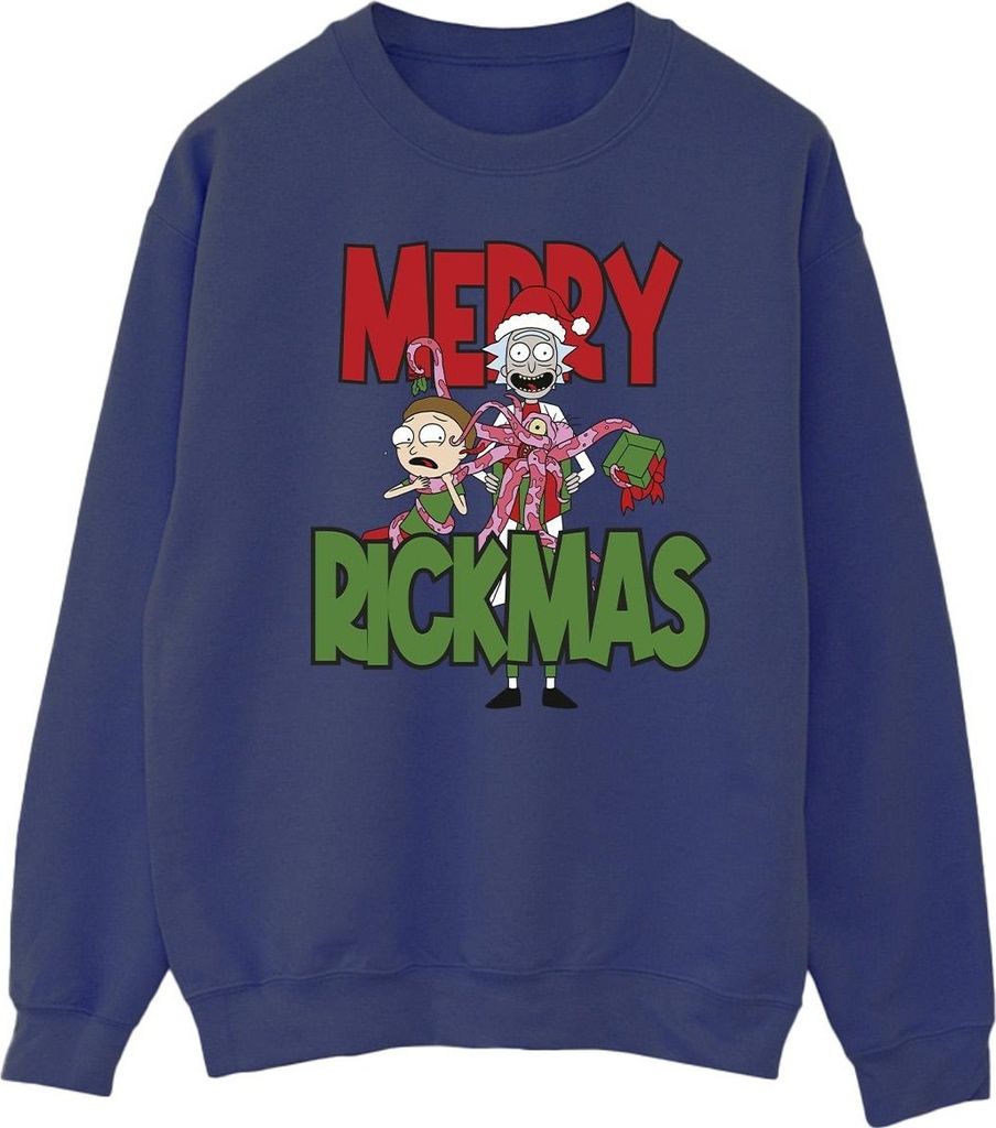 Rick And Morty - "Merry Rickmas" Sweatshirt für Herren BI43710 (3XL) (Marineblau)