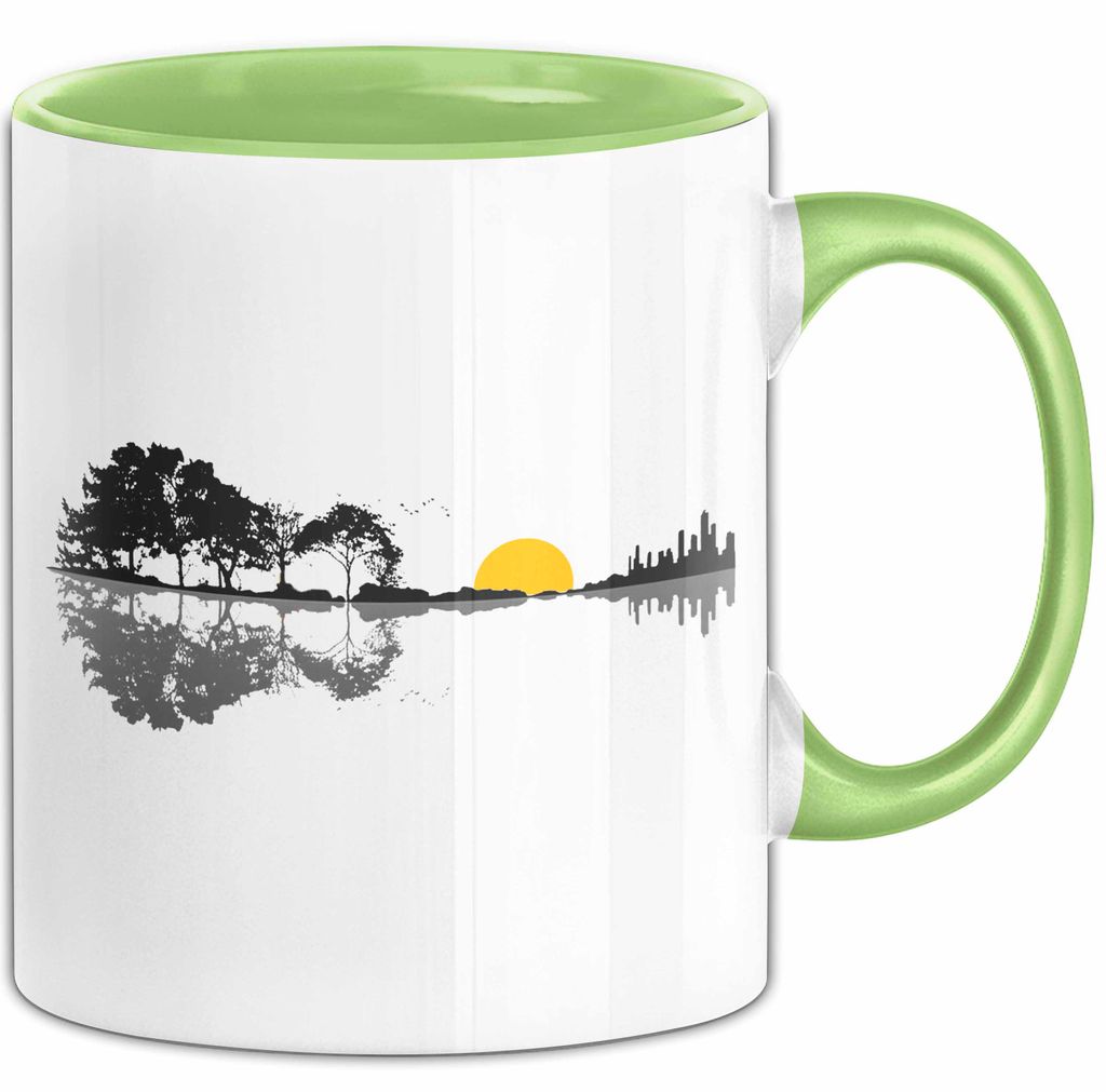 Gitarre Musikliebhaber Musiker Gitarrist Tasse Geschenk Lustige Geschenkidee Spruch (Grün)