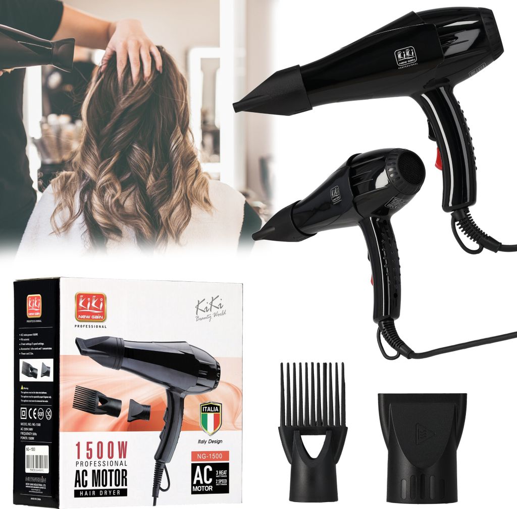 Professioneller Föhn mit 2 Stylingdüsen und Regulierungsfunktionen - für präzises Styling und individuelle Anpassung Fön