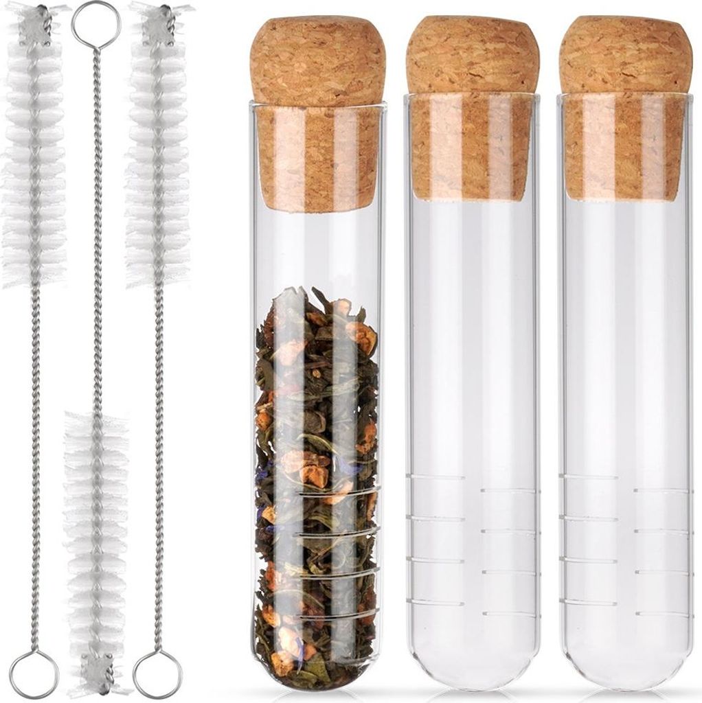 Vilde | Tamis à thé en verre Set - 3 pièces avec bouchon et Image du produit 