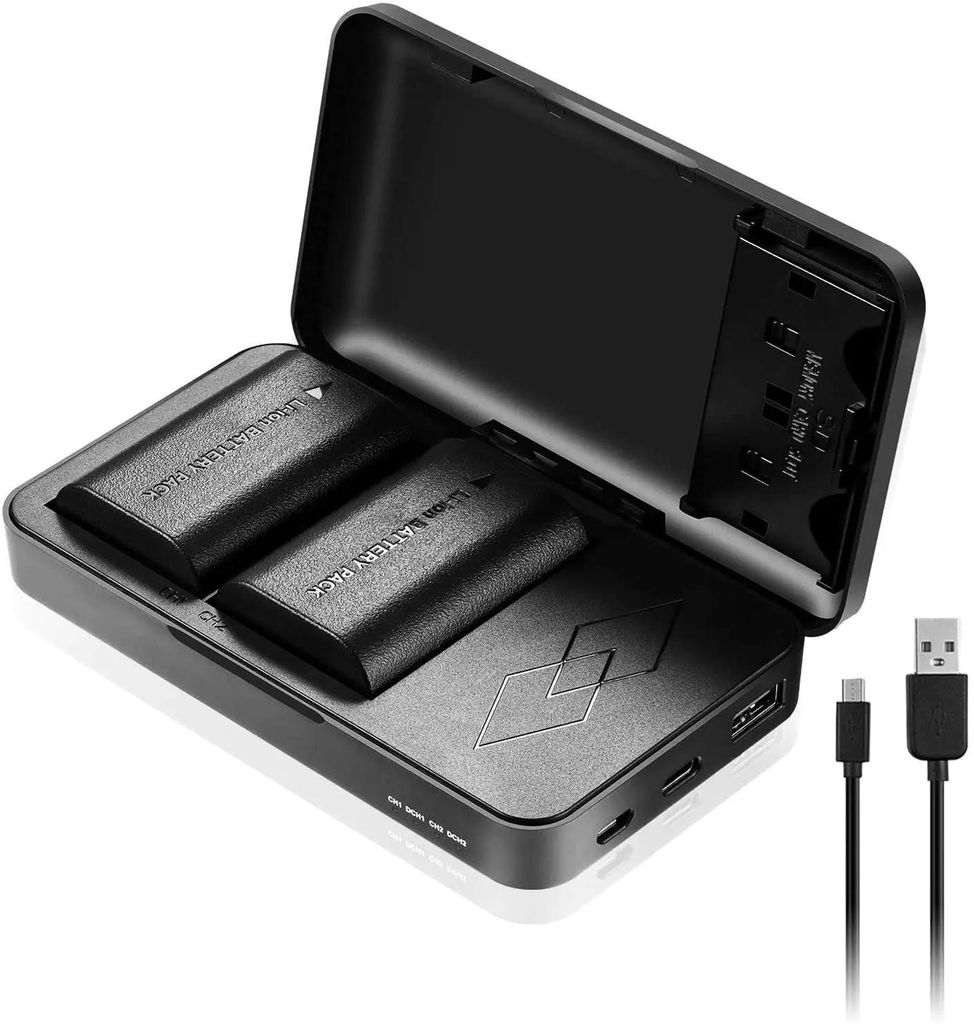 LP-E6/LP-E6N Kameraakku + Ladegerät - Ersatzakku - 2300 mAh - Li-Ion - 1 Stück - Lila