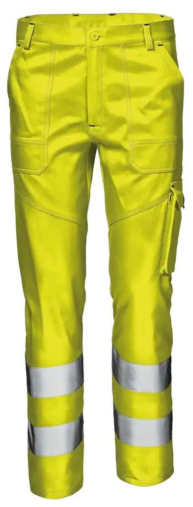 Sir Safety Velvet Warnschutzhose mit verstärkten Taschen EN ISO 20471 Klasse 2, 54, HI-VIS GELB