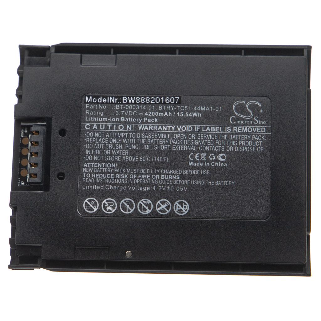 vhbw Akku kompatibel mit Zebra TC510, TC510K, TC52x, TC51, TC52ax, TC52, TC510K-1PAZU2P-A6, TC51HC Handheld Computer Scanner (4200 mAh, 3,7 V, Li-Ion)