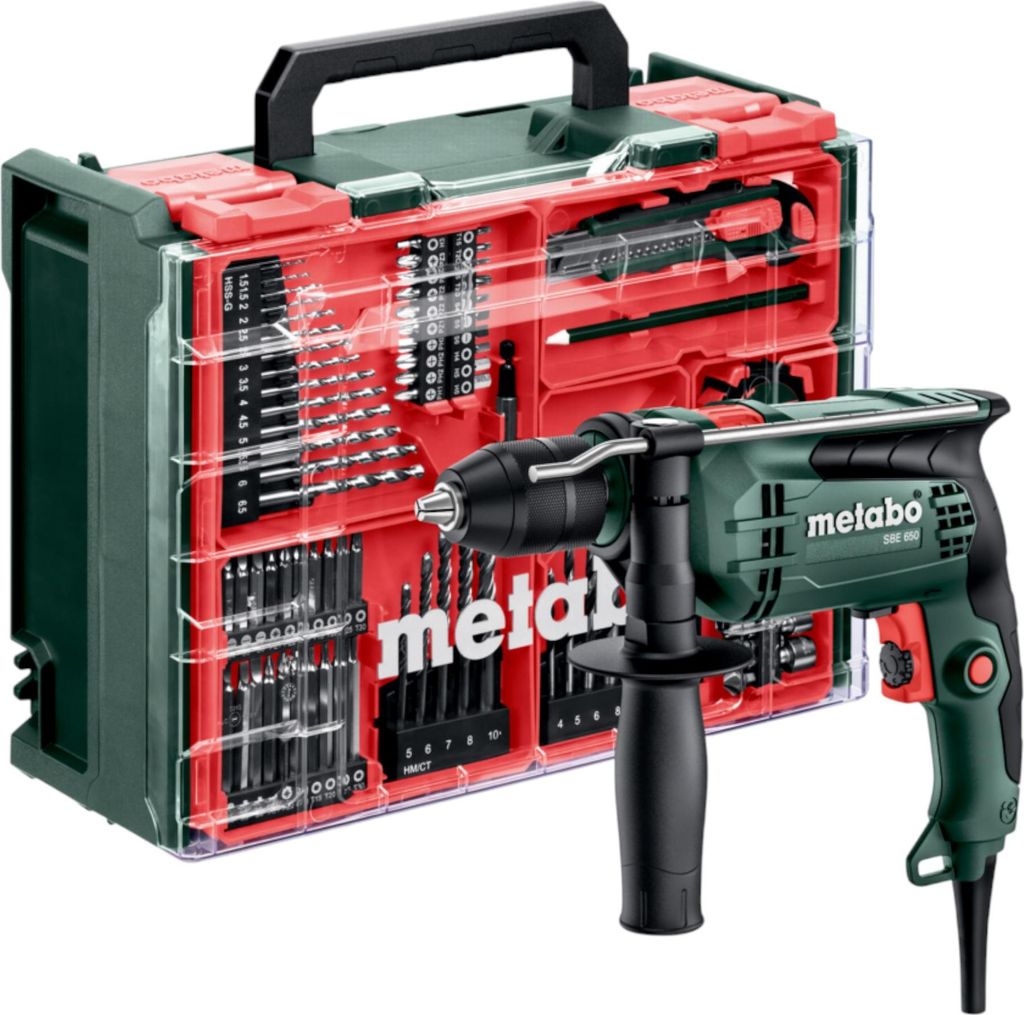 Metabo SB 650 Set Schlagbohrmaschine 650 W 10 Nm + 78 tlg. Produktbild 