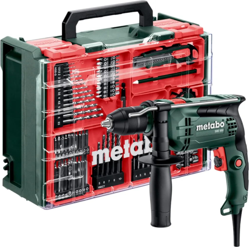 Perceuse filaire Metabo SBE 650 idéale pour percer béton brique et métal