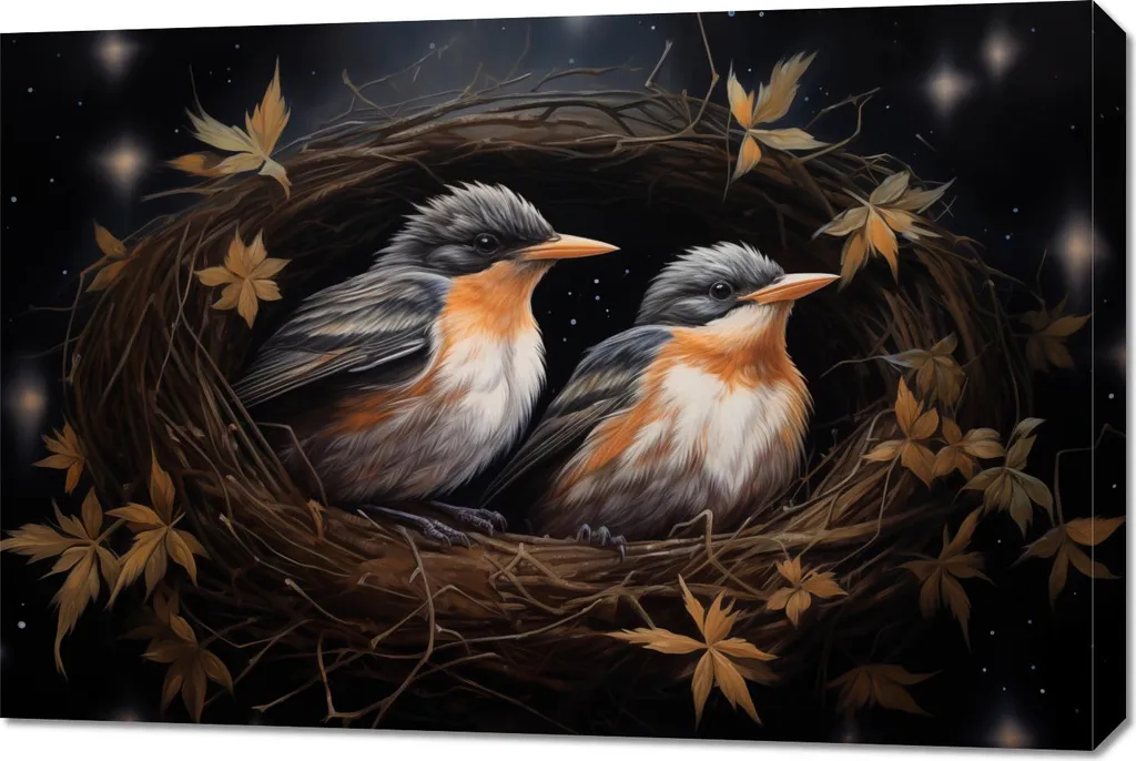 Offerta Quadro 90x60 Abbraccio Stellare - Tela Canvas Pronta da Appendere