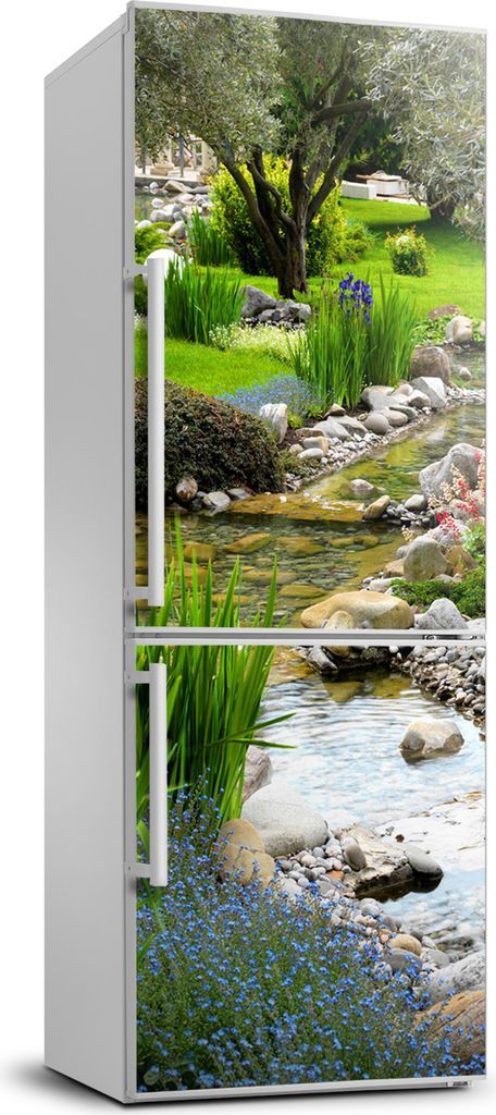 Tulup Kühlschrankdekoration - 70x190 cm - Aufkleber auf dem Kühlschrank - asiatischer Garten