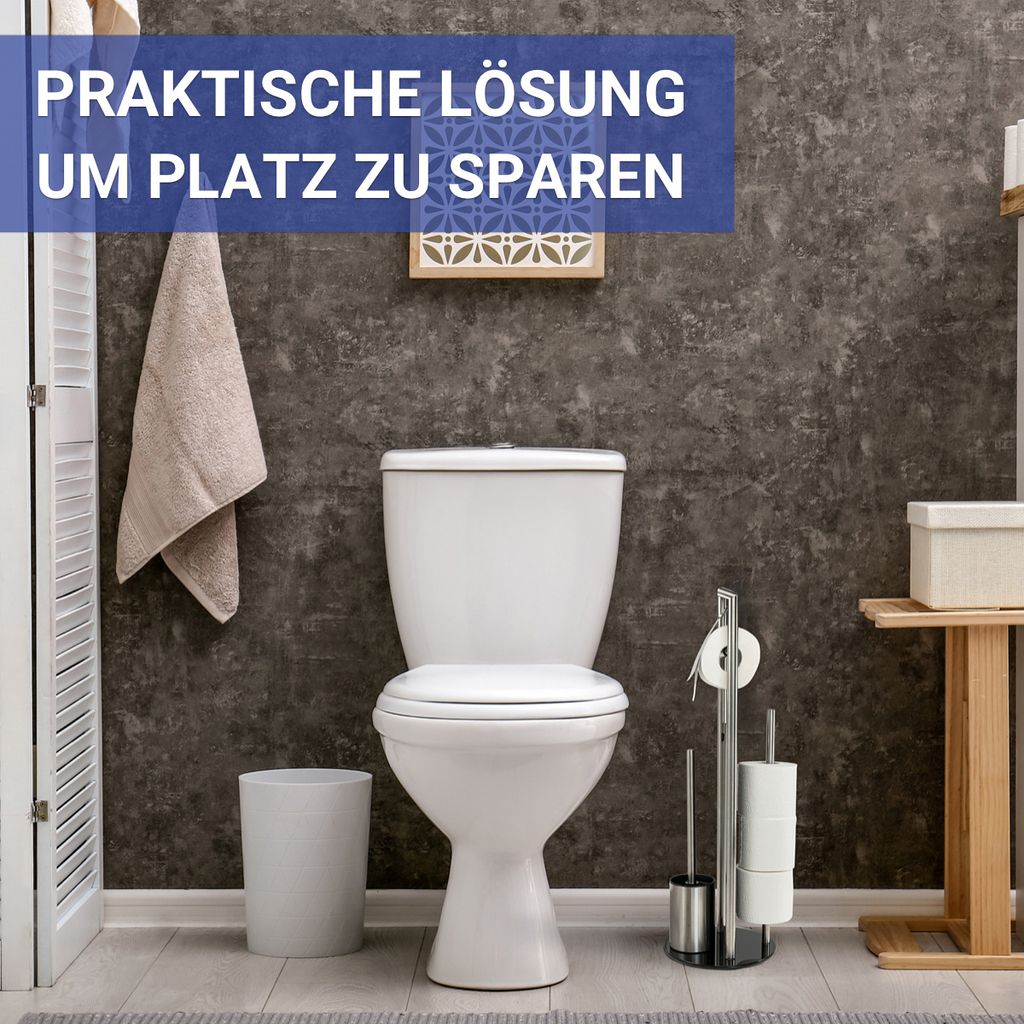 WENKO WC-Garnitur Ravina Edelstahl matt, mit Produktbild 16