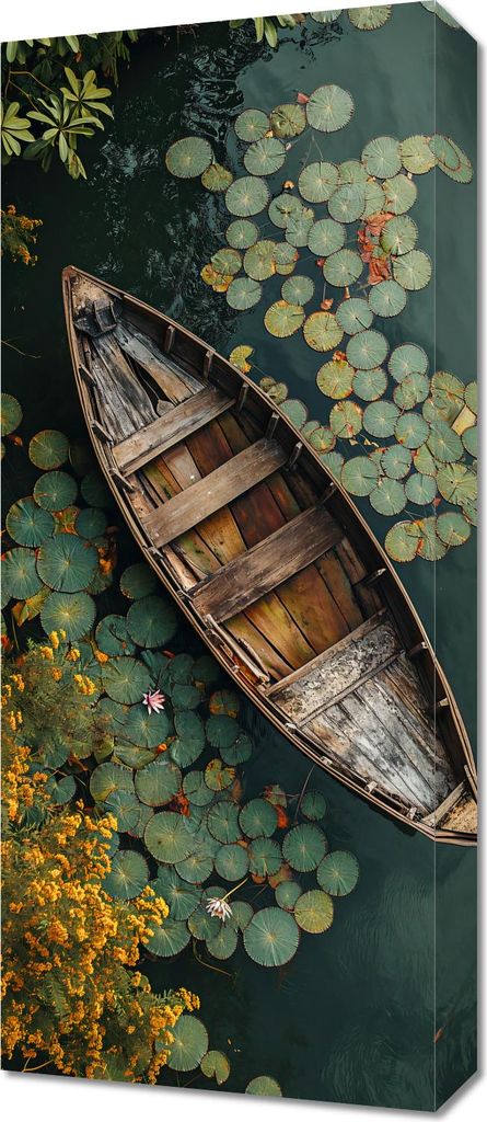 Bild 30x70cm Boot Zwischen Natur