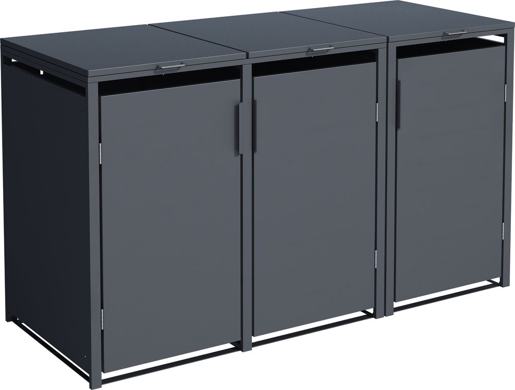 DEGAMO Mülltonnenbox 3er MÜNCHEN 200x80x116cm für Tonnen Produktbild 