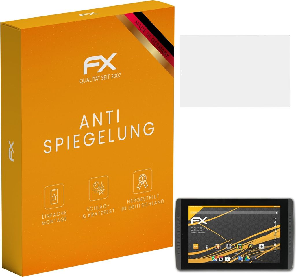 atFoliX FX-Antireflex 2x Schutzfolie kompatibel mit Nvidia Tegra Note 7 Displayfolie