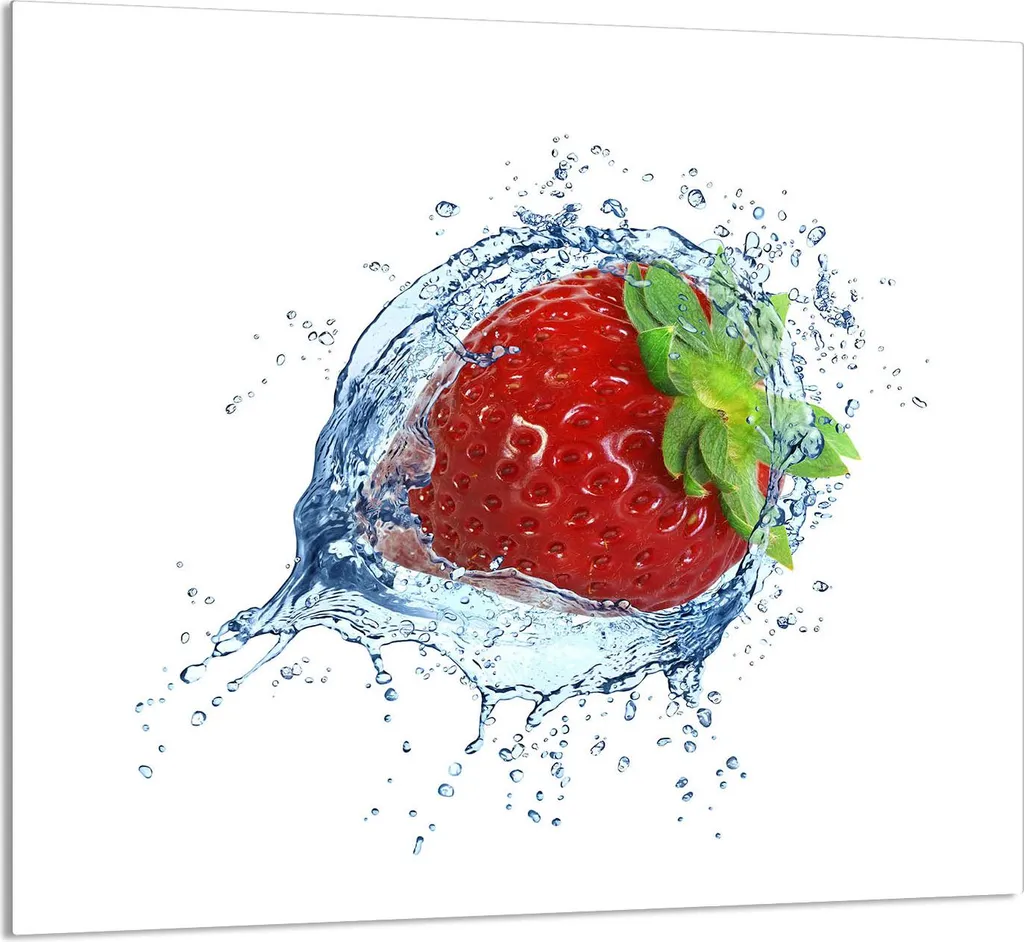 Copri Piano Cottura Vetro 65x60 Fragola - Paraschizzi Design Moderno