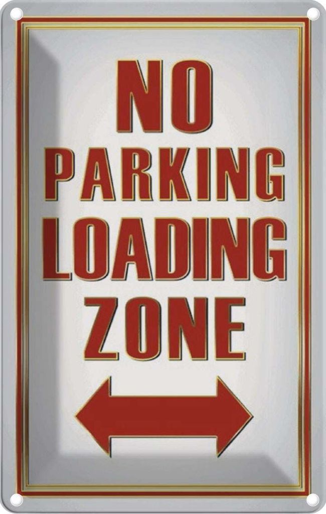 vianmo Blechschild 18x12 cm No Parking loading Zone Warnschild Hinweisschild Sicherheit Vorsicht