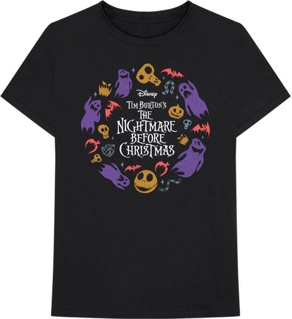 Nightmare Before Christmas - "Flight" T-Shirt für Herren/Damen Uni RO8970 (L) (Schwarz)