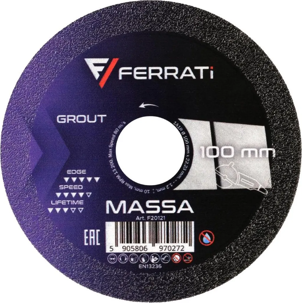 Disque diamant 100 mm Ferrati Massa pour coupe d'onglet précise