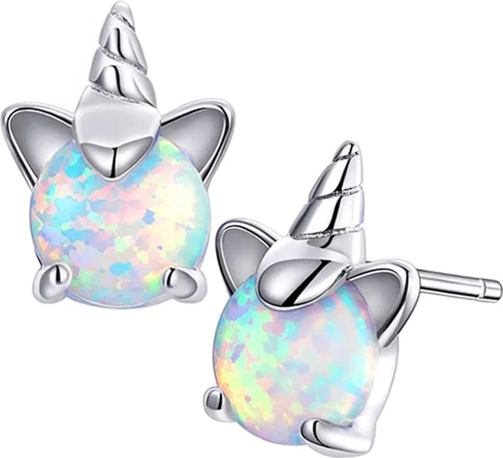 Orecchini Lobo Unicorno Argento 925 - Alta Gioielleria per Bambini