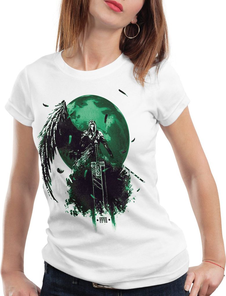 style3 Sephiroth VII Damen T-Shirt fantasy avalanche rollenspiel ps ios japan, Größe:2XL