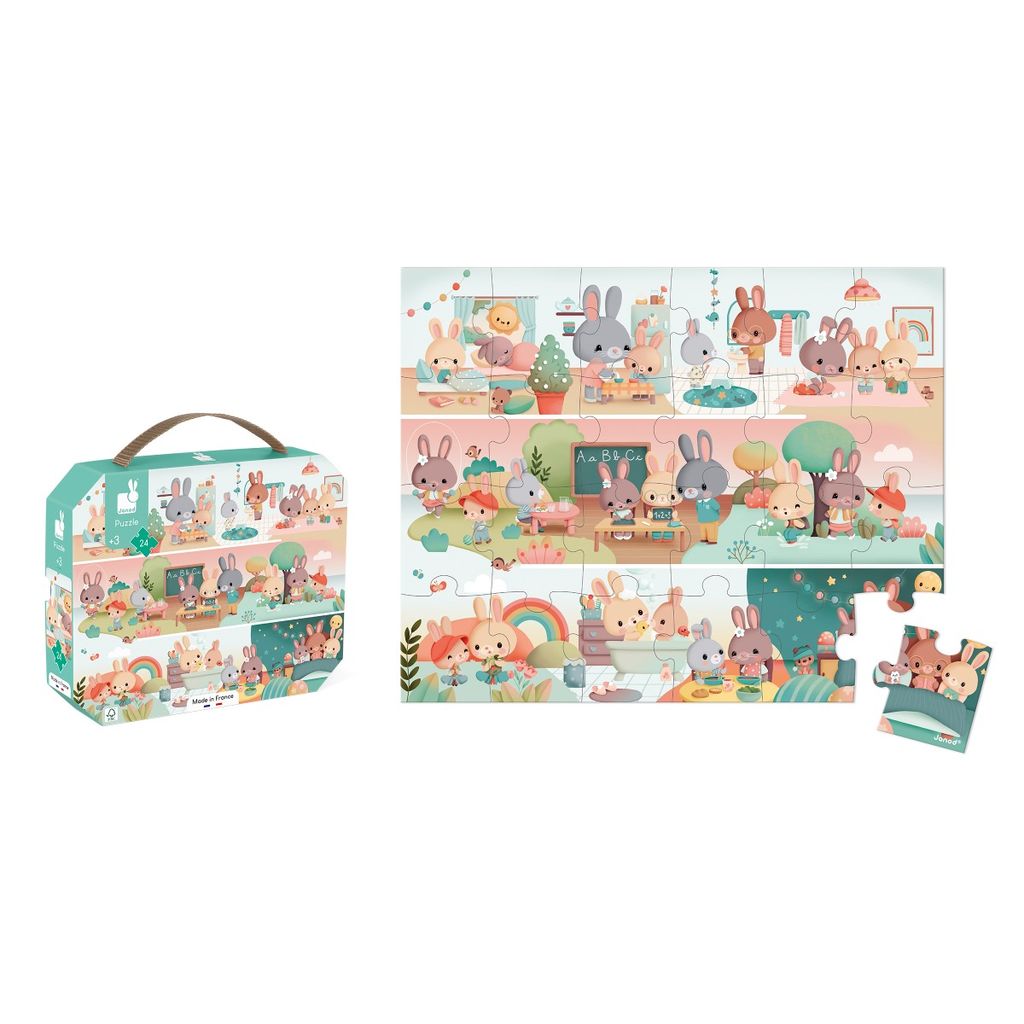JANOD Puzzle im Koffer My Day 24 Teile