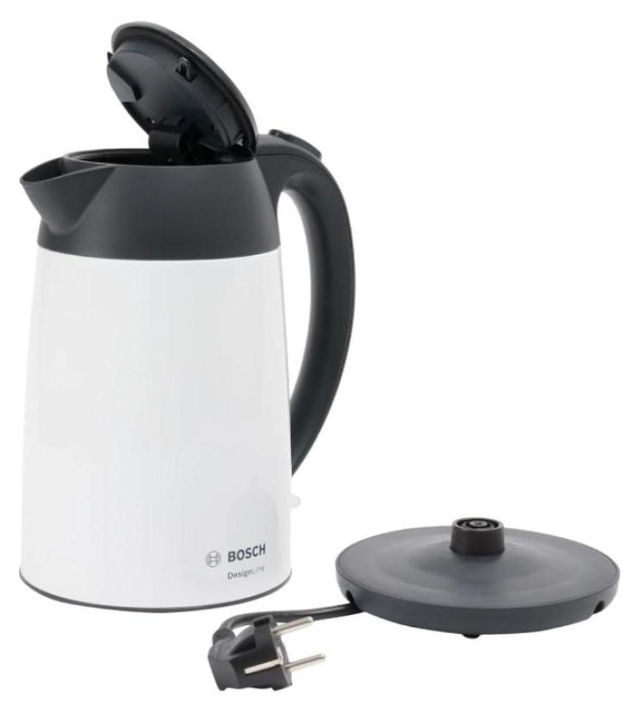 Bosch TWK3P421, 1,7 l, 2400 W, Schwarz, Weiß, Edelstahl, Produktbild 
