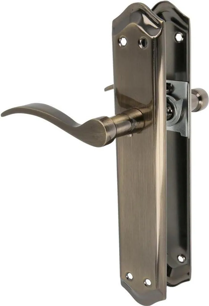 Ensemble poignée de porte intérieur et extérieur en laiton cuir durable