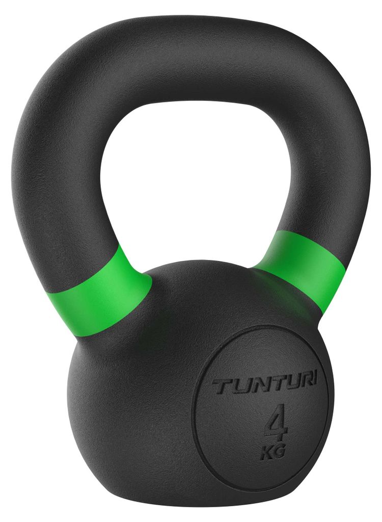 Tunturi Platinum Gusseisen Kettlebell – 4 kg – Inkl. Gratis Fitness App