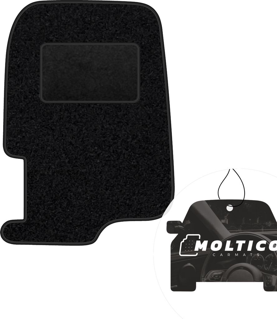 moto-MOLTICO Fahrer Fußmatte Auto Velours Fahrerseite Autoteppiche Schwarz Fahrermatte 1-teilig passend für Honda Civic 1996-2000