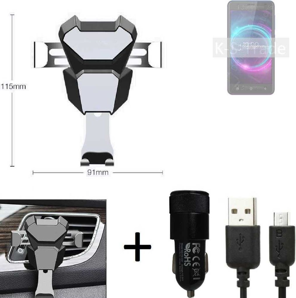 K-S-Trade KFZ Halterung kompatibel mit BQ Mobile BQ-5046L Produktbild 