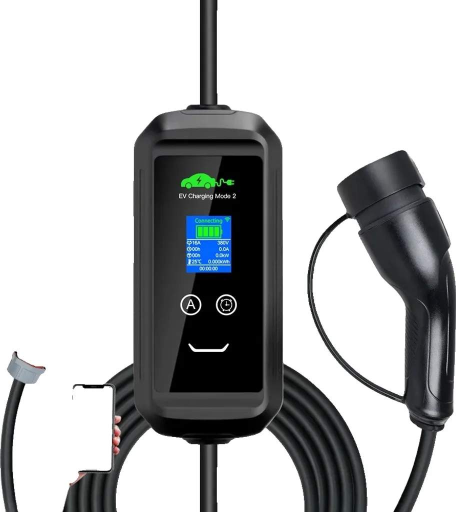 Borne de Recharge Mobile Type 2 11KW 16A - Câble 7M avec Pilotage APP
