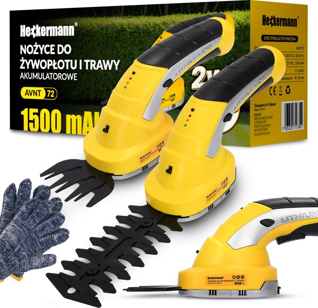 Nożyce akumulatorowe do trawy Heckermann AVNT72 Zdjęcie produktu 