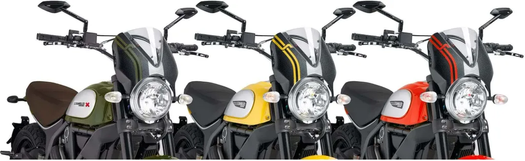 Protection Vent PUIG 8192W Retrovision pour Ducati Scrambler Icon Claire