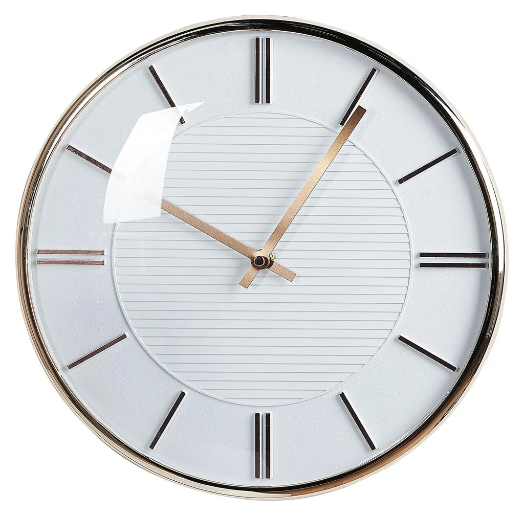 Horloge murale Daroca blanche 34 cm - Design silencieux et épuré Lumarko