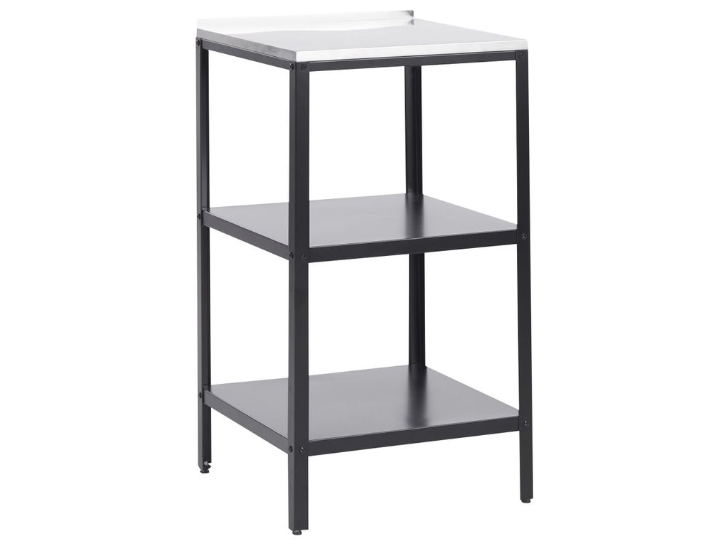 BELIANI Outdoor-Kücheninsel Schwarz Stahl 50 x 50 x 90 cm Produktbild 