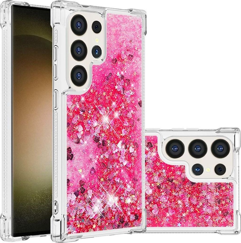 Samsung Galaxy S25 Ultra Hülle - Coverup Liquid Glitzer Back Cover - Rosa