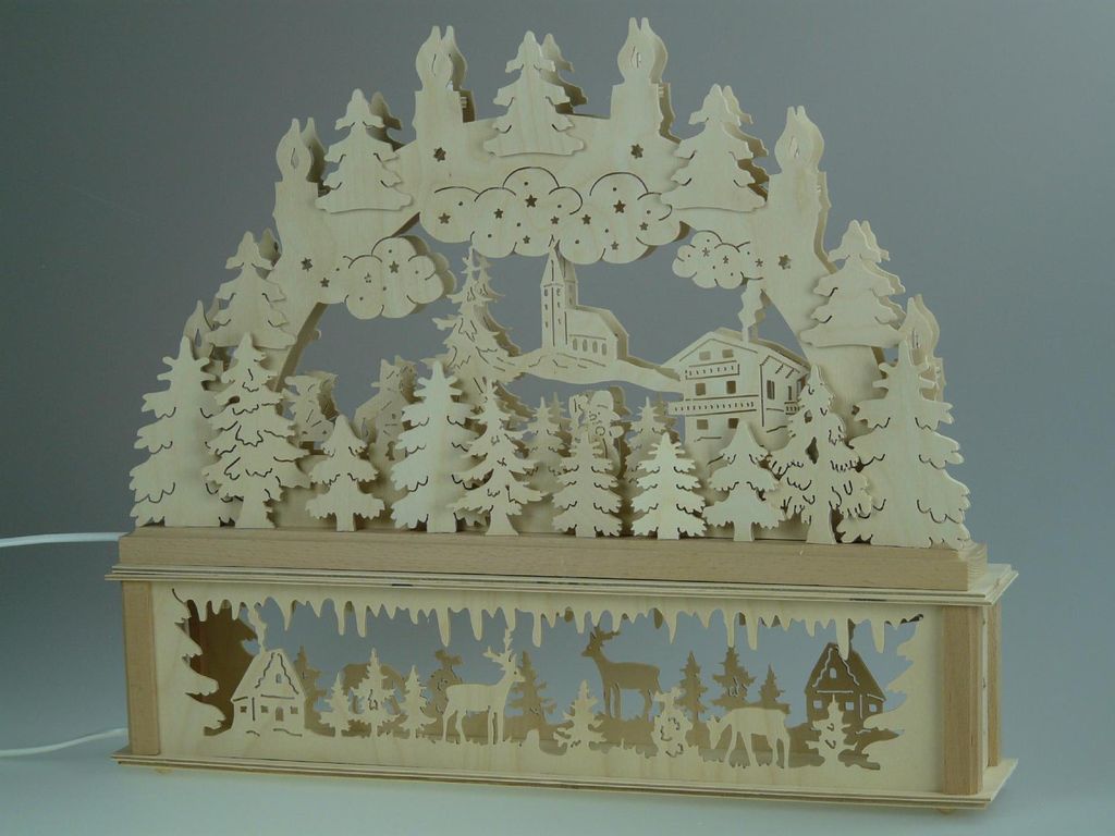 Original Erzgebirgischer Marken Schwibbogen Lichterbogen 50 x 43 cm K50-B_54