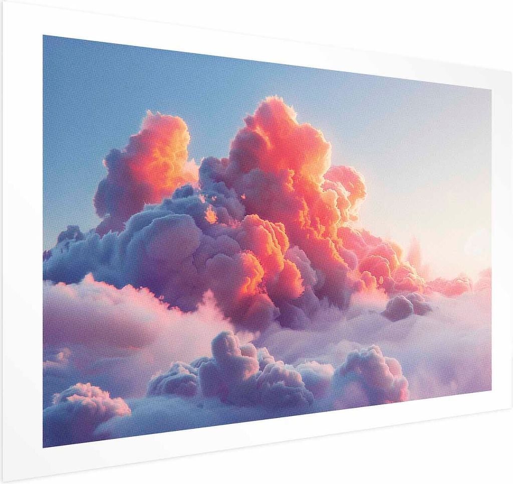 Posterpapier Poster - Dusk Spectacle: Clouds in Shades of Pink and Purple 30x21 cm Muster b-H-10030-ao-a