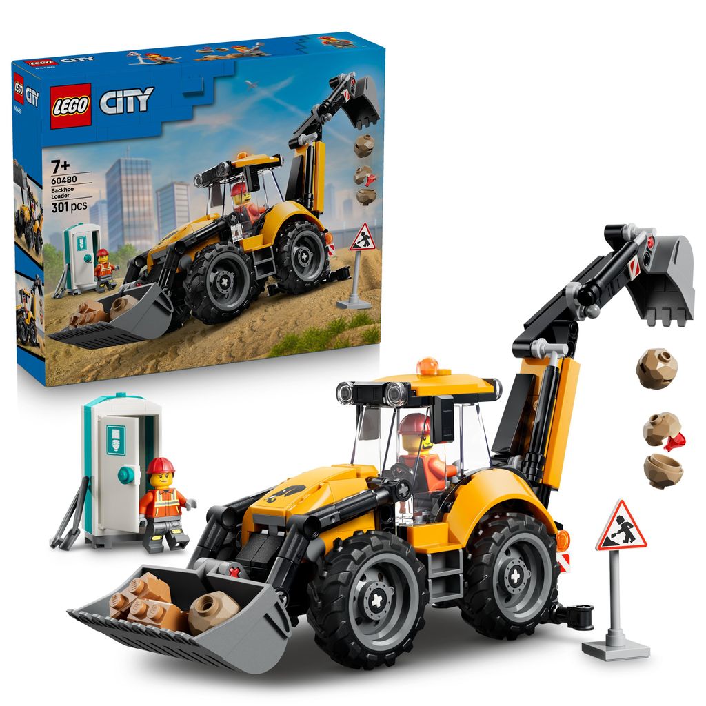 LEGO City Gelber Baggerlader - Baufahrzeug Spielzeug - Produktbild 