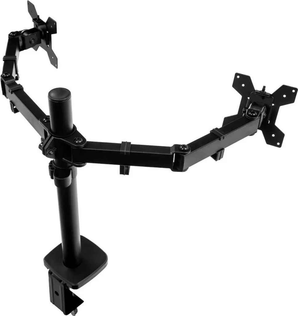 Libérez votre bureau : Support moniteur 2 bras noir pour PC et Mac - 3