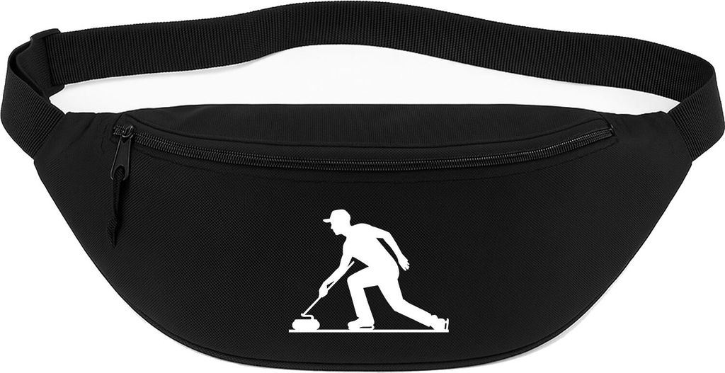 Huuraa Bauchtasche Curling Silhouette 2,5 Liter Black Polyester Crossbody Bag Geschenkidee