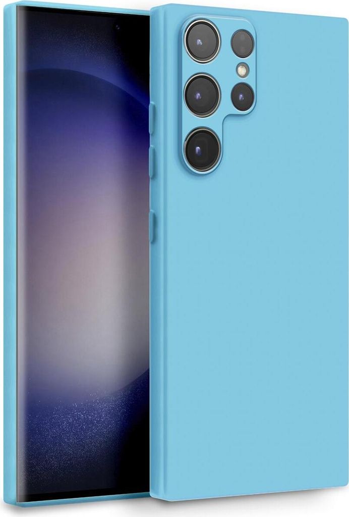Hülle für Samsung Galaxy S23 Ultra - 2-lagige Handyhülle Cover aus Silikon in Türkis