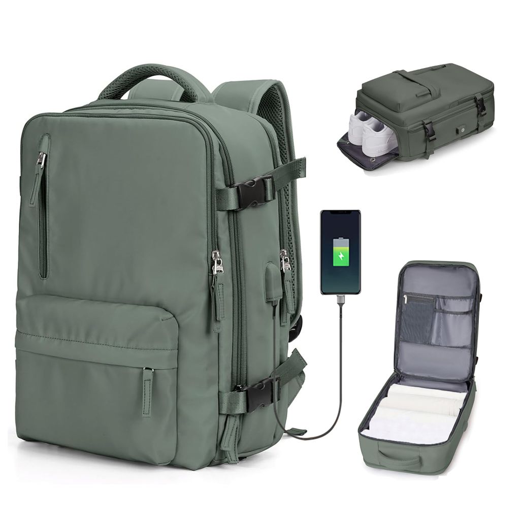 Rucksäcke, Laptoprucksack, Schulrucksack, Sportrucksack, mit USB-Anschluss, Backpack mit Laptopfach, 40L, verfügbar zum Einsteigen, Wasserbeständig