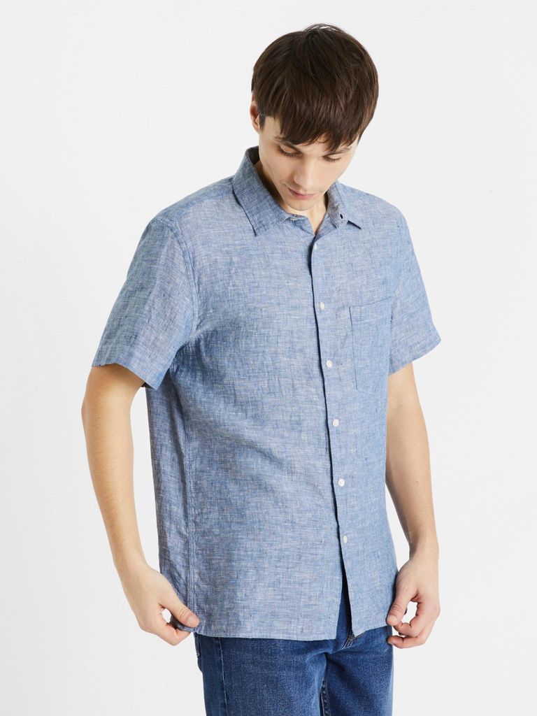 Celio Damralin Leinenhemd 1123842__XXL
