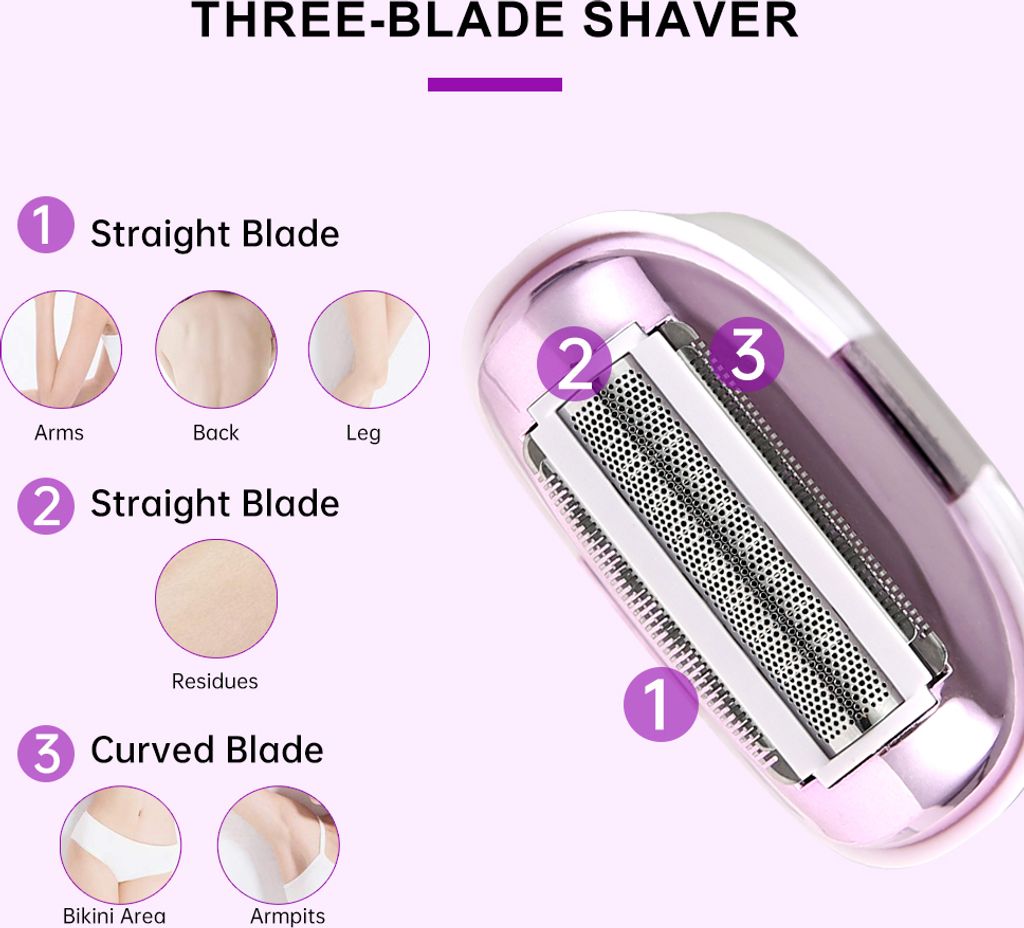 SURKER 3 in 1 Damen-Epilierer Rasierer für Produktbild 4