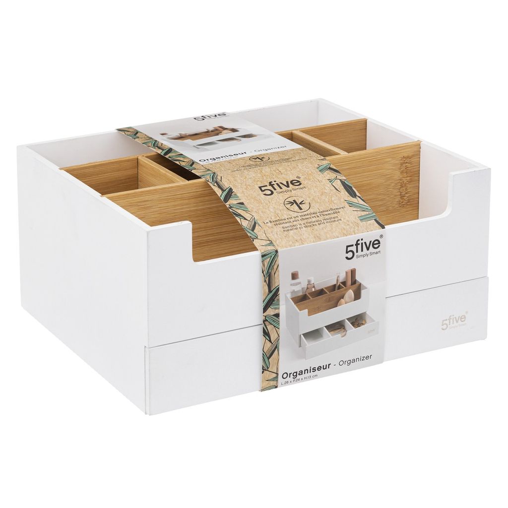 Organizer mit 1 schublade "naturéo" weiß - 5 five simply Image du produit 
