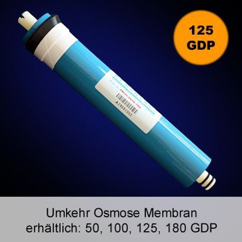 Umkehrosmose Osmose Reverse Osmosis 2012 RO Membran 125 GPD Trinkwasser Aquarium U02