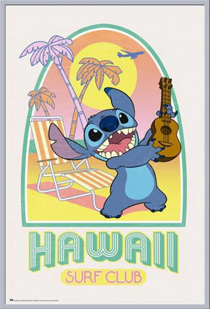 Cadre Photo Lilo & Stitch Disney Argenté : Poster Géant Prêt à Poser