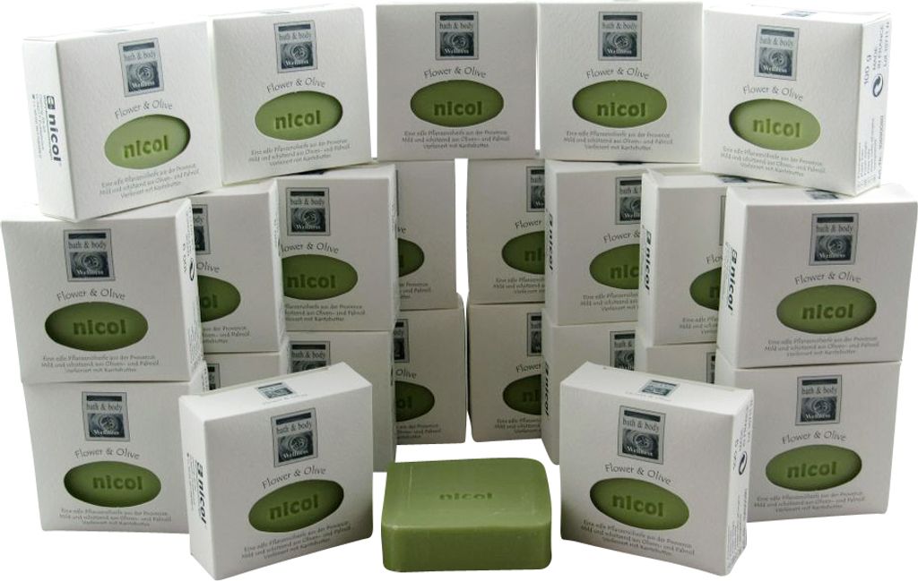 24x Pflanzenölseife aus der Provence FLOWER&OLIVE von NICOL Produktbild 