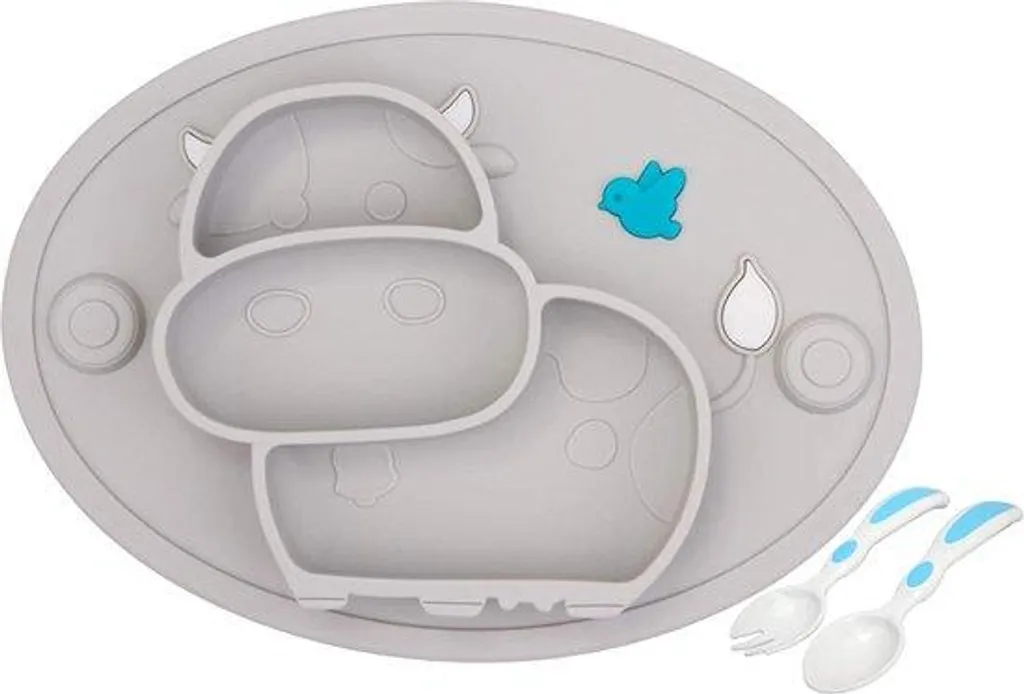 Assiette compartimentée ventouse en silicone pour bébé et petit enfant