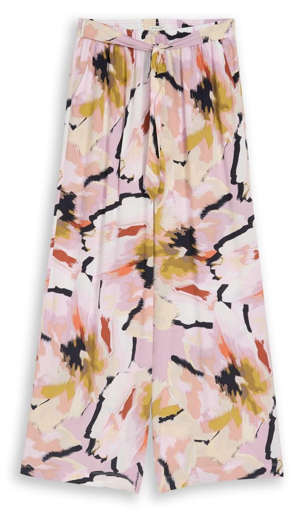 Loose Fit Palazzo Hose mit Muster Produktbild 