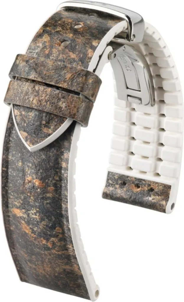 Bracelet Hirsch Cuir Marron Stone M 18 mm 0920044131-2-18 pour Montre