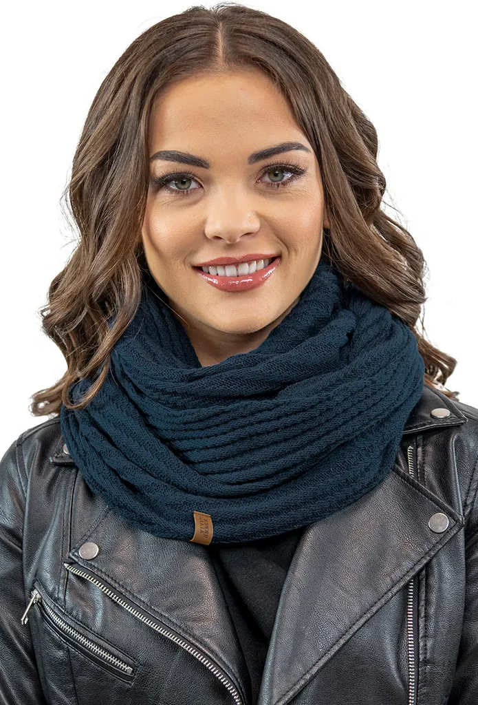 Vivisence Sciarpa Invernale Loop Donna Blu Scuro | Scaldacollo Morbido XXL